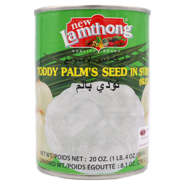 New Lamthong Toddy Palm's Seed in Syrup (Sliced) 565g - Tuk Tuk Mart
