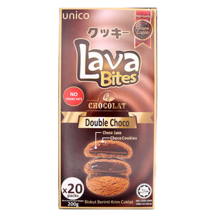 Unico Lava Bites Double Chocolate 200g (20 packs) - Tuk Tuk Mart