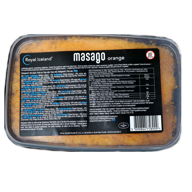 Royal Iceland Masago Seasoned Capelin & Herring Fish Roe 500g (Frozen) - Tuk Tuk Mart
