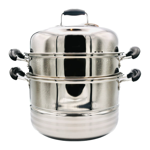 CB Brand 24cm 2 Layer Steamer Pot 潮宝欧式复底多用锅（组合盖） | Tuk Tuk Mart