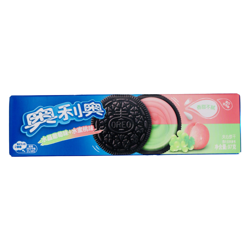 Oreo Cookies Grape & Peach Flavour 奧利奧夹心饼干水晶葡萄味&水蜜桃味 97g | Tuk Tuk Mart