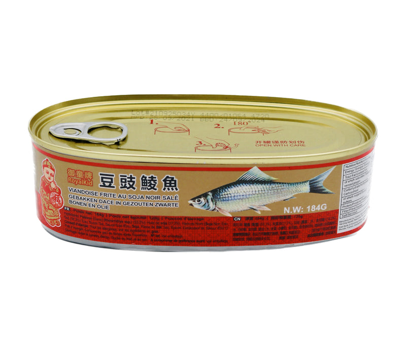 RoyalKid Fried Dace With Salted Black Beans 御童牌豆豉鯪魚 184g | Tuk Tuk Mart