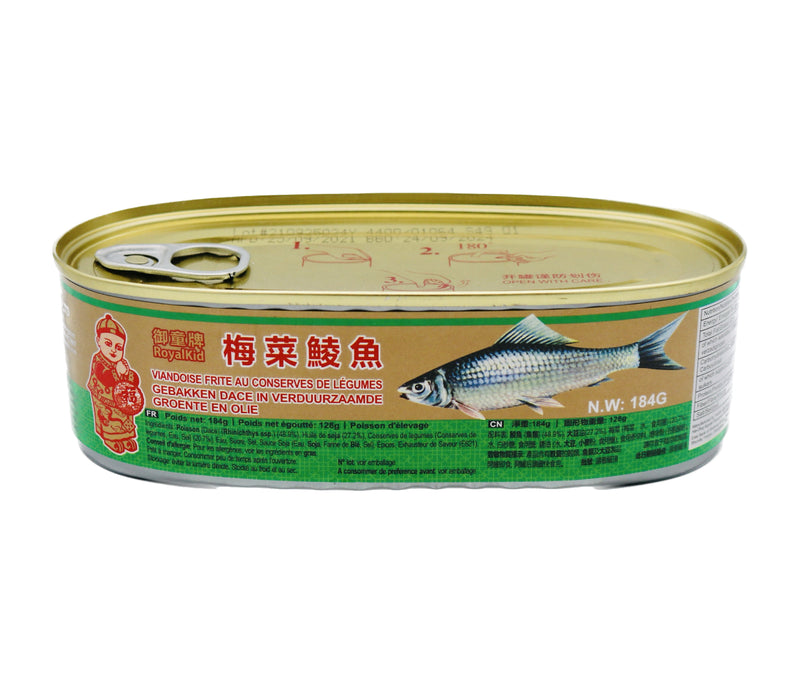 RoyalKid Fried Dace With Preserved Vegetable 御童牌梅菜鯪魚 184g | Tuk Tuk Mart