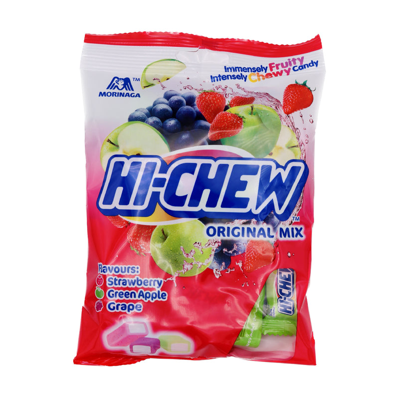 *Morinaga Hi-Chew Strawberry & Green Apple & Grape Flavour Sofy Candy 森永嗨啾草莓/青苹果/葡萄味软糖 100g | Tuk Tuk Mart