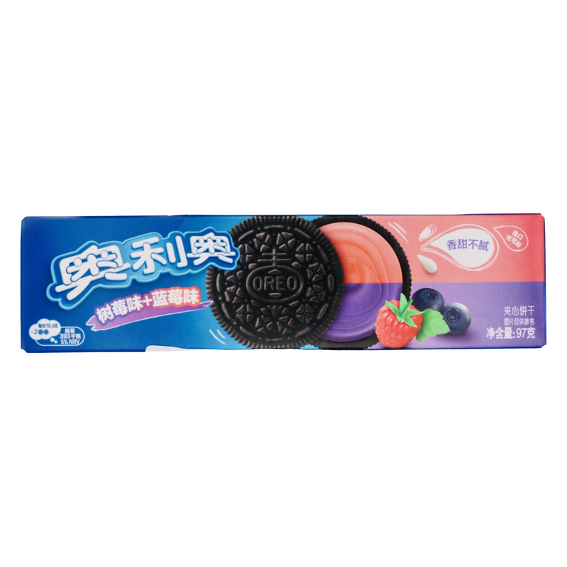 Oreo Cookies Blueberry & Raspberry Flavour 奧利奧夹心饼干树莓味&蓝莓味 97g | Tuk Tuk Mart