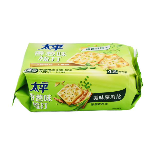 Pacific Soda Crackers Shallot Flavour 太平梳打餅乾香蔥口味 100g | Tuk Tuk Mart