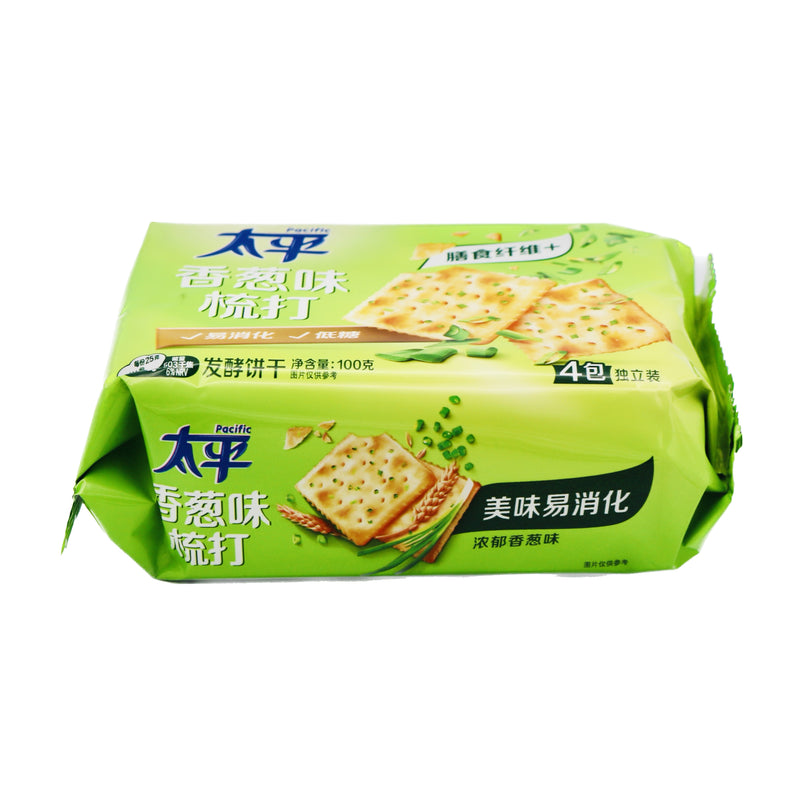 Pacific Soda Crackers Shallot Flavour 太平梳打餅乾香蔥口味 100g | Tuk Tuk Mart