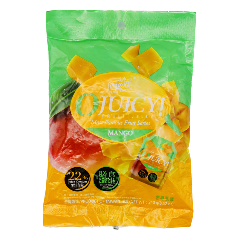 Yuki & Love OJuicy! Fruit Jelly Mango Flavour 雪之戀芒果果凍 240g | Tuk Tuk Mart