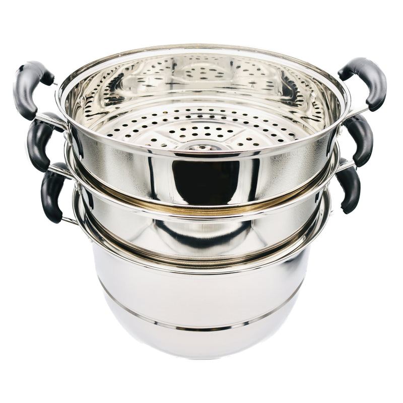 CB Brand 28cm 3 Layer Steamer Pot 潮宝欧式复底多用锅（组合盖） | Tuk Tuk Mart
