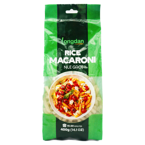 Longdan Rice Macaroni (Nui Gao) 米制通心粉 400g | Tuk Tuk Mart