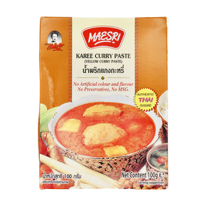 Maesri Yellow Curry Paste (Karee) 泰佳品黃咖哩醬 100g | Tuk Tuk Mart