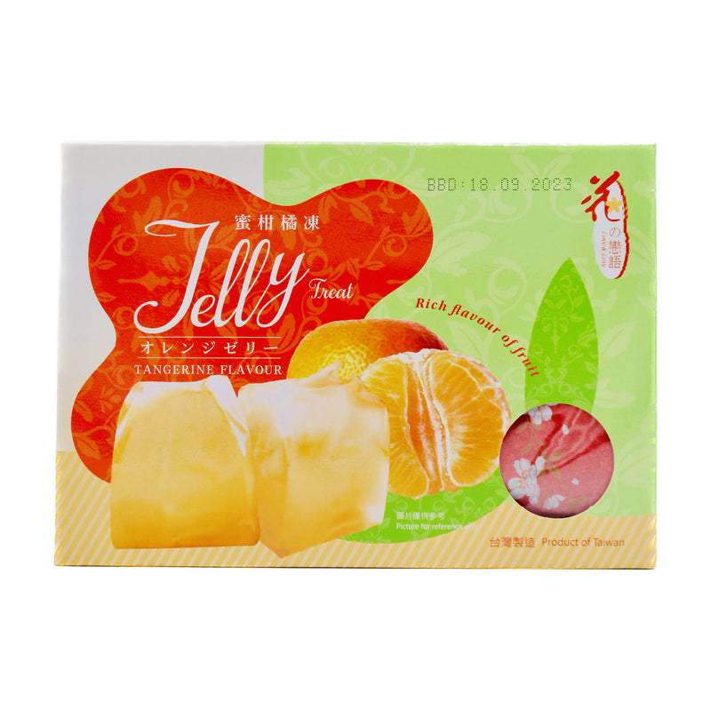 Love & Love Fruit Jelly Treat Tangerine Flavour 花之恋语蜜柑橘味果冻 200g | Tuk Tuk Mart