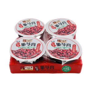 Yummy House Red Bean Guiling Gao (Herbal Jelly) 美棧紅豆龜苓膏 (100g*4 Pcs) 400g | Tuk Tuk Mart