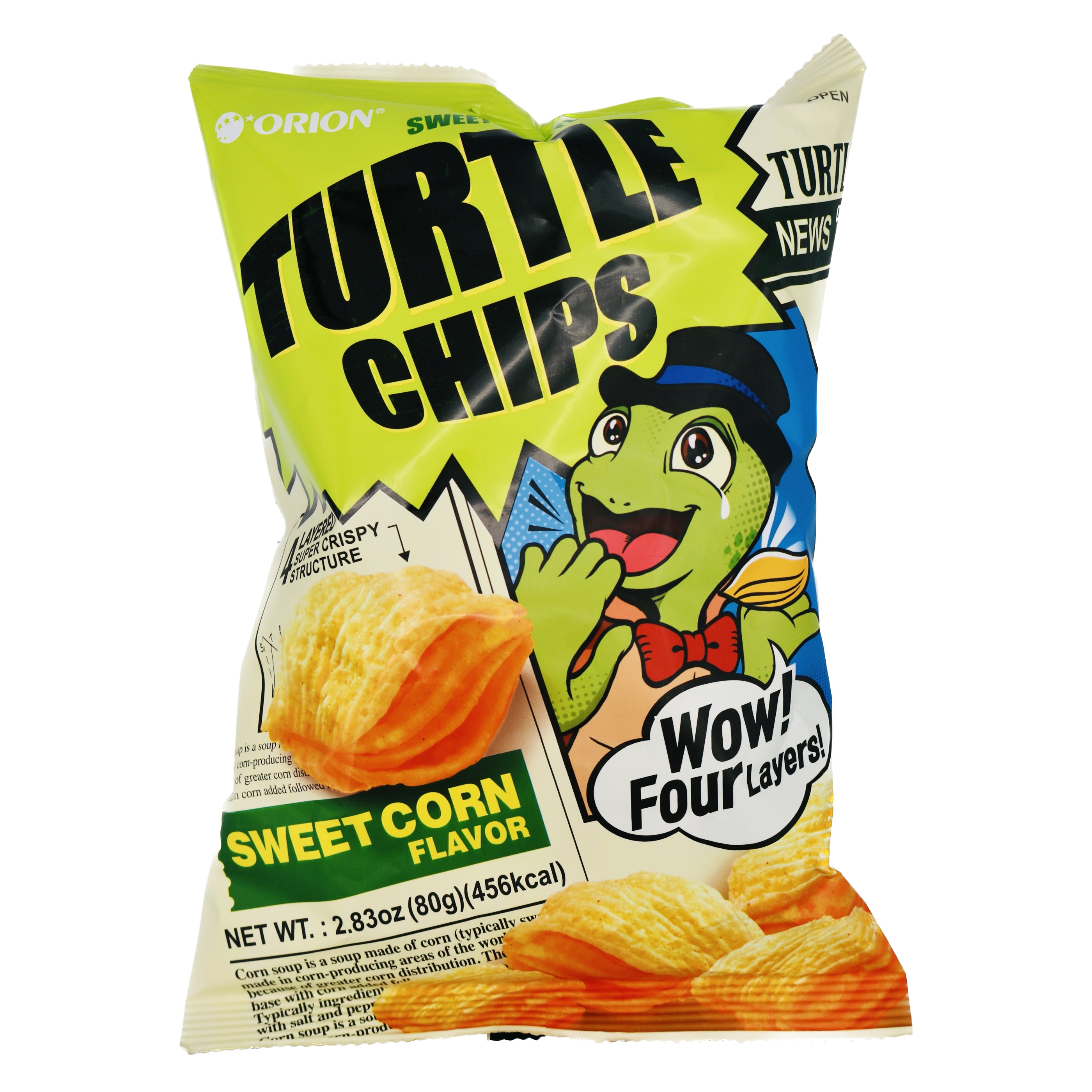 Turtle Snack Orion Turtle Chips Sweet Corn Flavour 80g - Tuk Tuk Mart