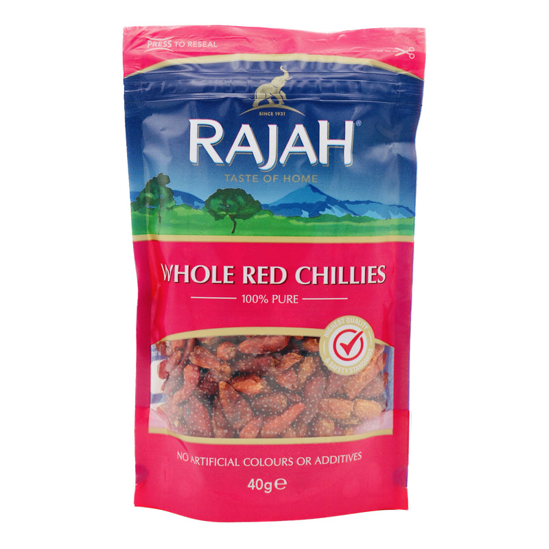 Rajah Whole Red Chillies 整紅辣椒乾 40g | Tuk Tuk Mart