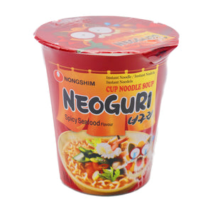 Nongshim Neoguri Spicy Seafood Flavour Cup Noodle Soup 農心Neoguri辣味海鮮烏冬杯麵 62g | Tuk Tuk Mart