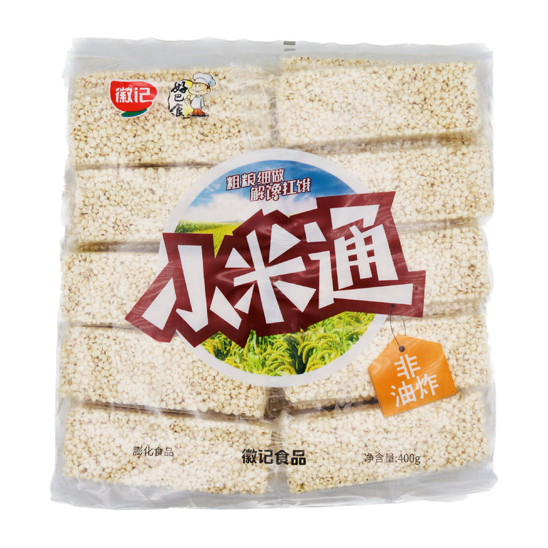 Huijifood Pop Millet (Roasted Millet Snack Bar) 徽记好巴食小米通 (30x13.3g Bars) 400g | Tuk Tuk Mart