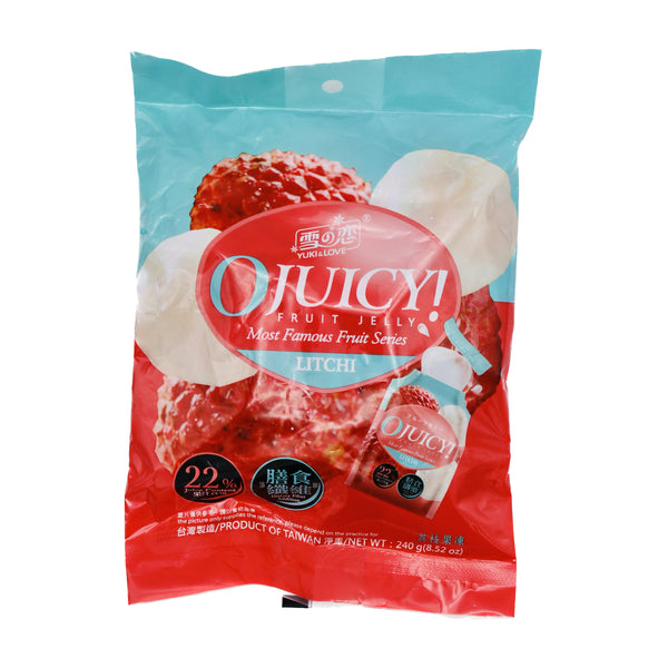 Yuki & Love OJuicy! Fruit Jelly Litchi Flavour 雪之戀荔枝果凍 240g | Tuk Tuk Mart