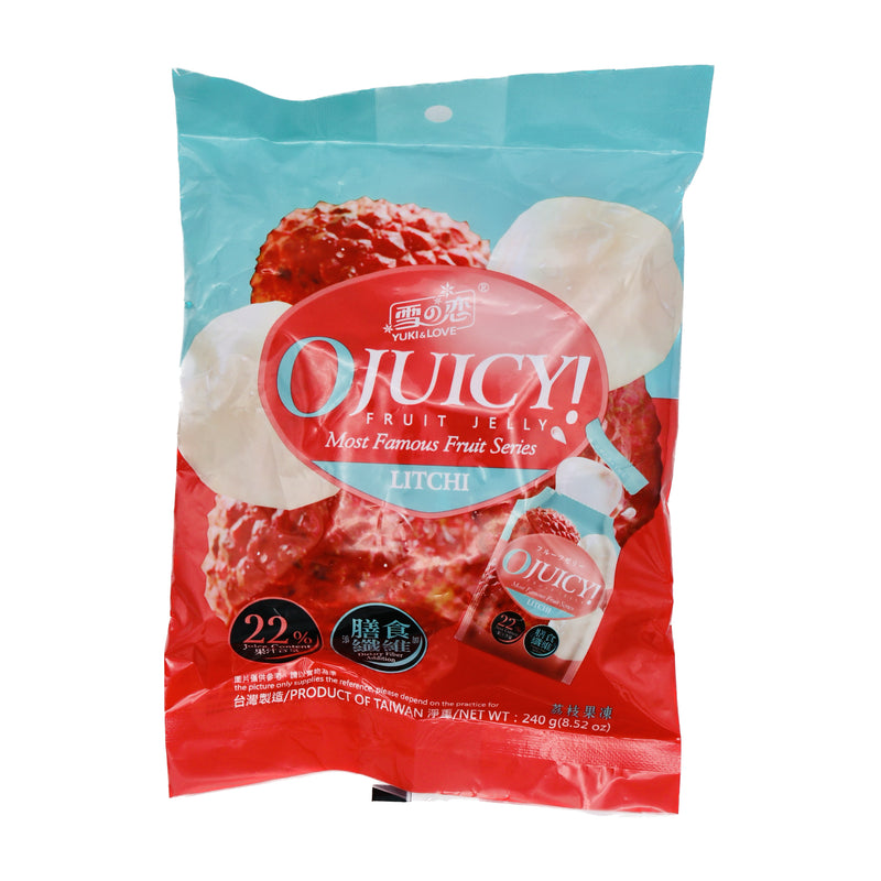 Yuki & Love OJuicy! Fruit Jelly Litchi Flavour 雪之戀荔枝果凍 240g | Tuk Tuk Mart