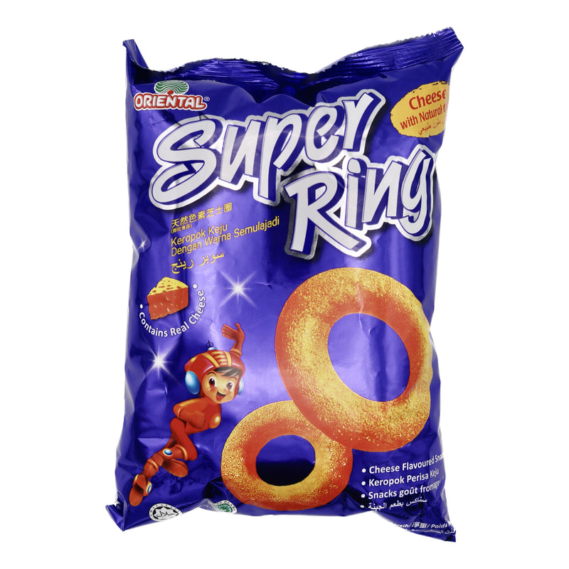 Oriental Super Ring Cheese Flavour Snacks 超級芝士圈 60g | Tuk Tuk Mart