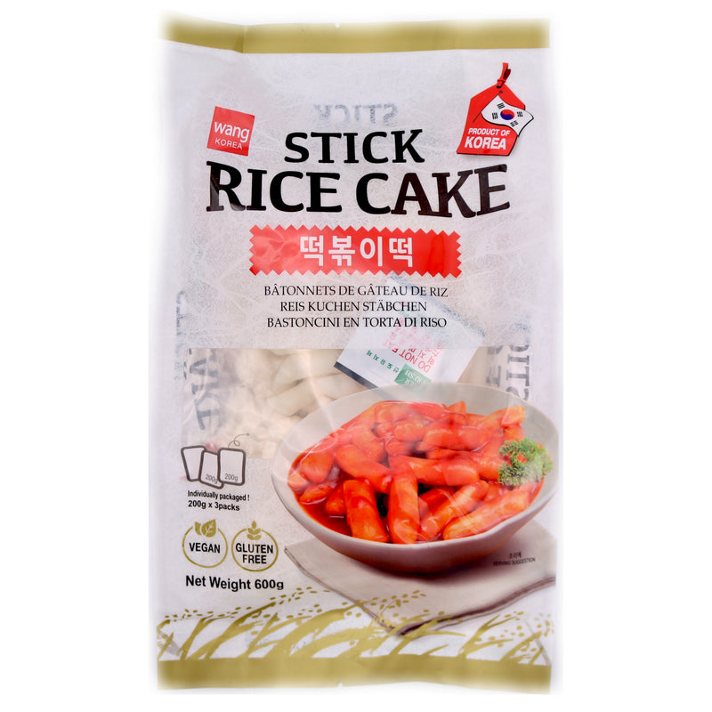 Wang Korea Stick Rice Cake (3x200g) 600g - Tuk Tuk Mart