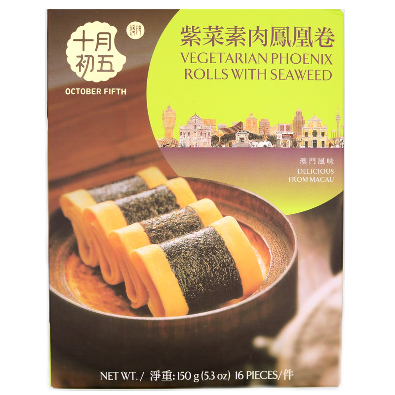 October Fifth Vegetarian Phoenix Roll With Seaweed 150g - Tuk Tuk Mart