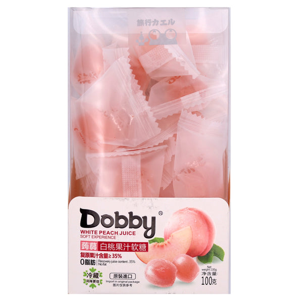 Dobby Soft Candy – White Peach Flavour 100g - Tuk Tuk Mart