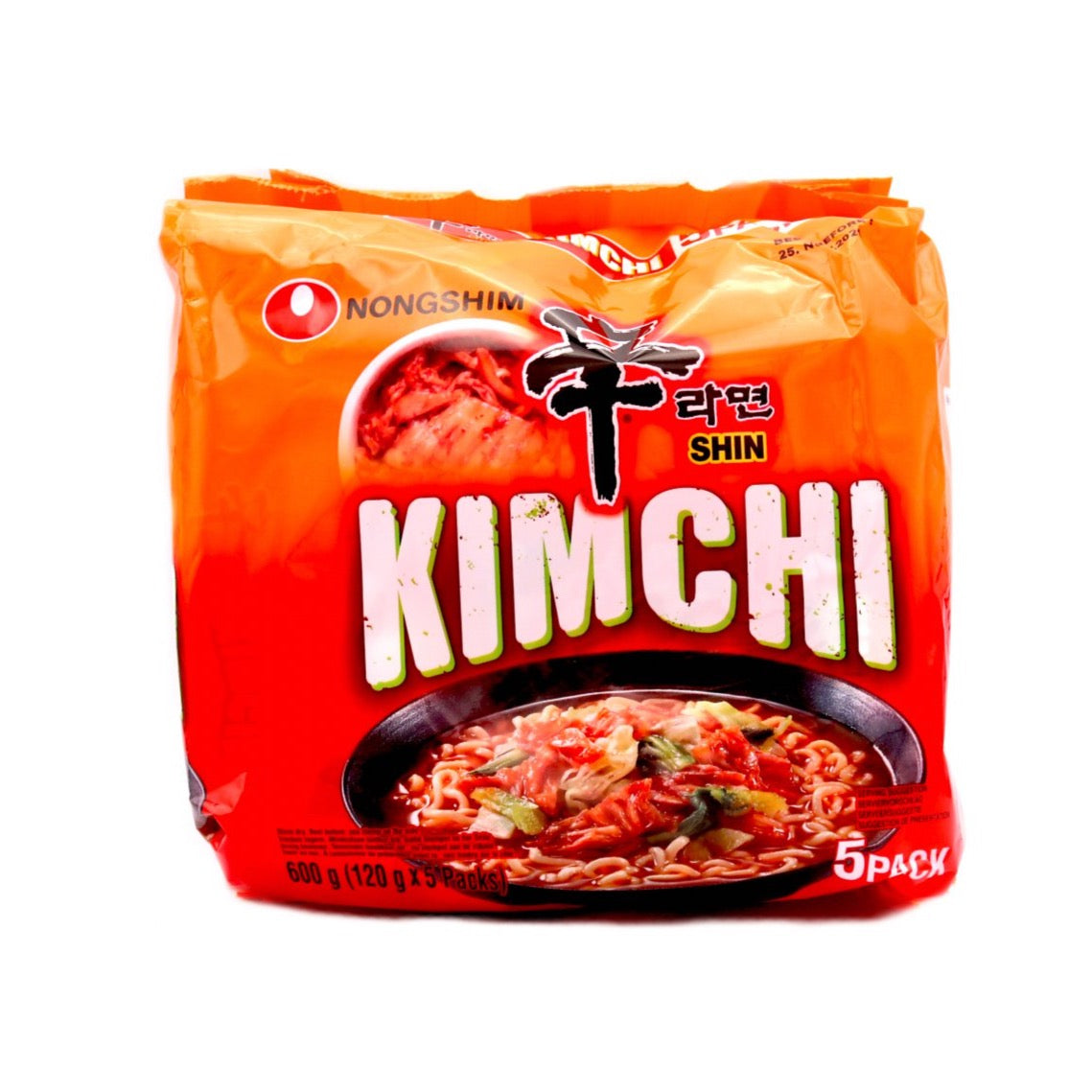 Korean instant noodle soup with kimchi - Nongshim