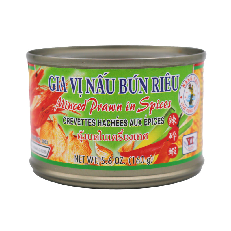 Nang Fah Brand Minced Prawn in Soybean Oil and Spices 160g - Tuk Tuk Mart