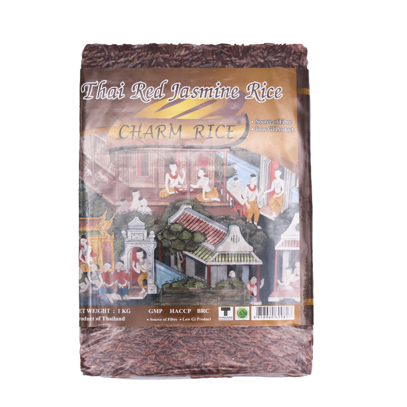 Charm Rice Thai Red Jasmine Rice 1Kg - Tuk Tuk Mart