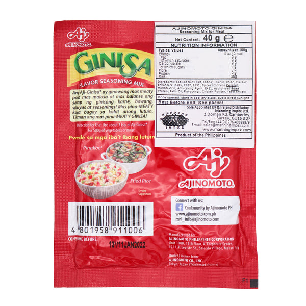 Ajinomoto Ginisa Flavour Seasoning Mix 40g - Tuk Tuk Mart