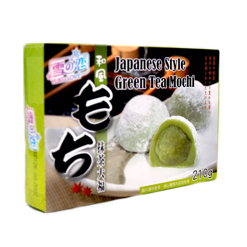 Yuki & Love Japanese Style Green Tea Mochi 210g - Tuk Tuk Mart