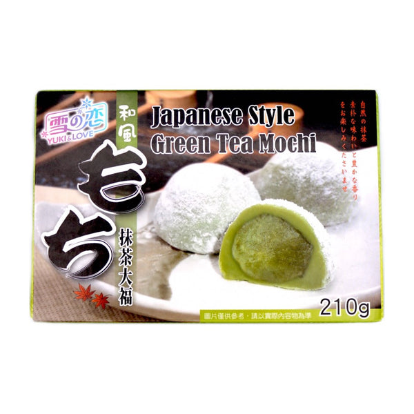 Yuki & Love Japanese Style Green Tea Mochi 210g - Tuk Tuk Mart