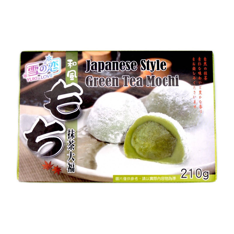 Yuki & Love Japanese Style Green Tea Mochi 210g - Tuk Tuk Mart