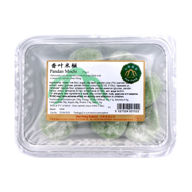 Sun Fung Bakery Pandan Mochi 270g - Tuk Tuk Mart