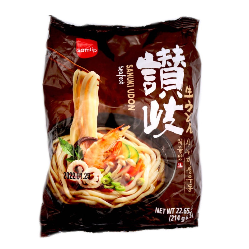 Samlip Sanuki Udon Dried Noodle Seafood 642g (3x214g) - Tuk Tuk Mart