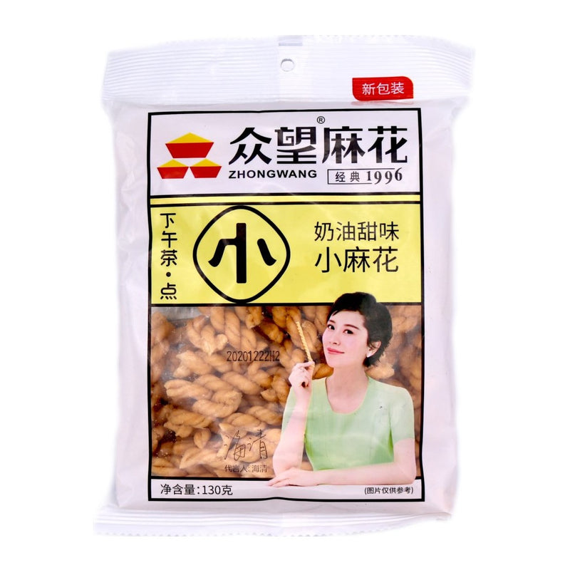 Zhong Wang Fried Dough Twist (Sweet Cream Flavour) 130g - Tuk Tuk Mart
