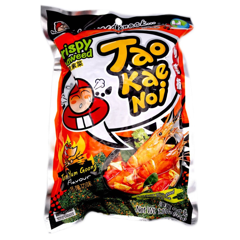 Tao Kae Noi Crispy Seaweed Tom Yum Goong Flavour 32g - Tuk Tuk Mart