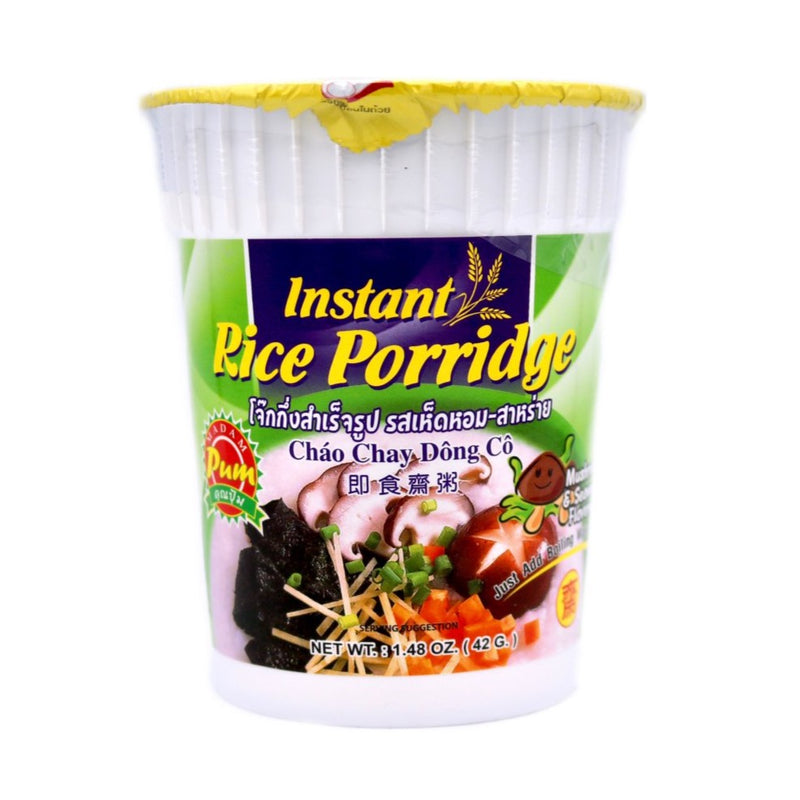 Madam Pum Instant Rice Porridge Mushroom and Seaweed Flavour 42g - Tuk Tuk Mart