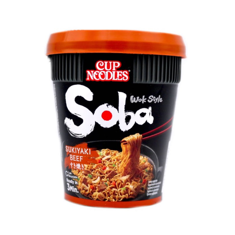 Nissin Wok Style Soba Sukiyaki Beef Cup Noodles 89g - Tuk Tuk Mart