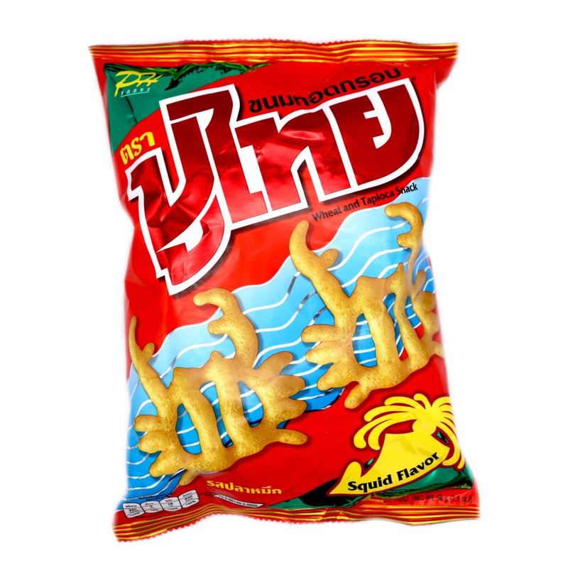 DH Foods Pu Thai Wheat and Tapioca Crispy Snack Squid Flavour 60g - Tuk Tuk Mart