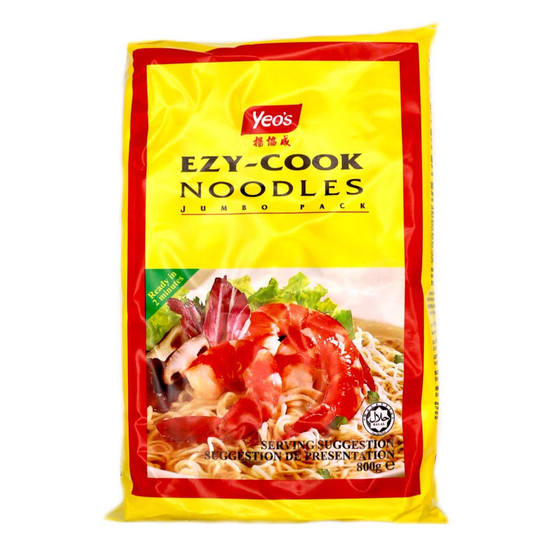 Yeo's Ezy-Cook Noodles Jumbo Pack 杨协成风干快熟面(不含调味包) 800g (10x80g) - Tuk Tuk Mart