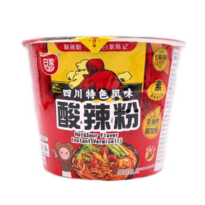 Baijia Hot & Sour Flavour Instant Vermicelli (Bowl) 白家四川特色風味酸辣粉 105g - Tuk Tuk Mart