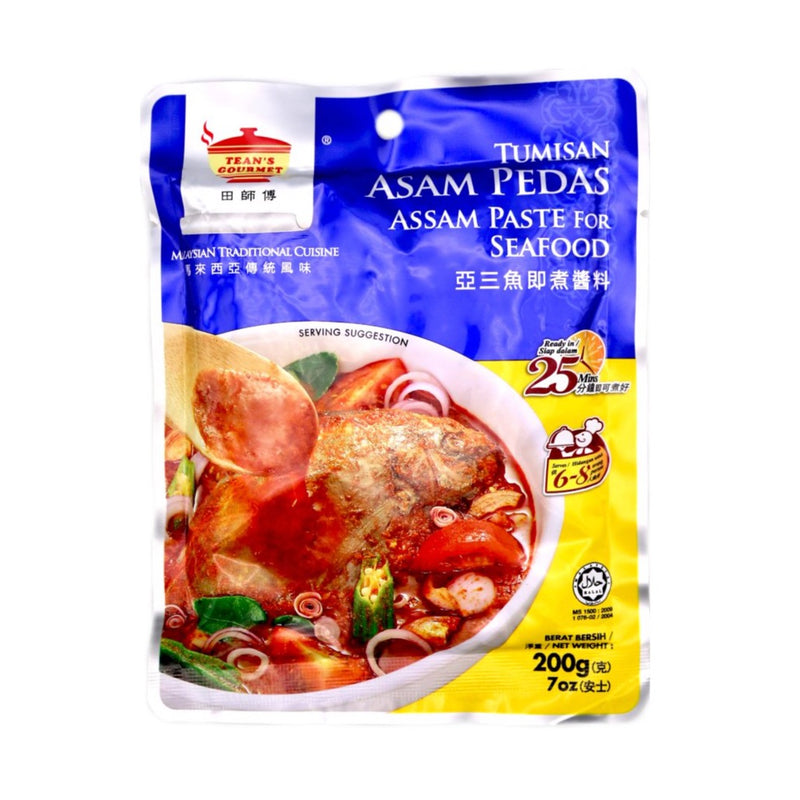 Tean's Gourmet Tumisan Asam Pedas (Assam Paste for Seafood) 200g - Tuk Tuk Mart