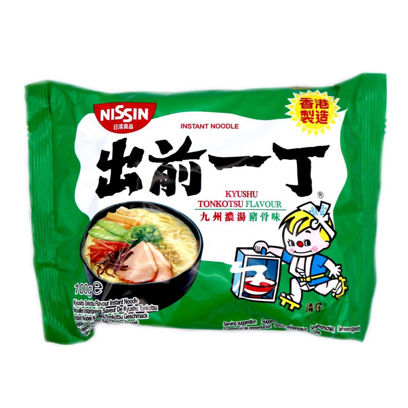 Nissin Kyushu Tokotsu Flavour Instant Noodle 出前一丁九州濃湯豬骨味湯麵 100g - Tuk Tuk Mart