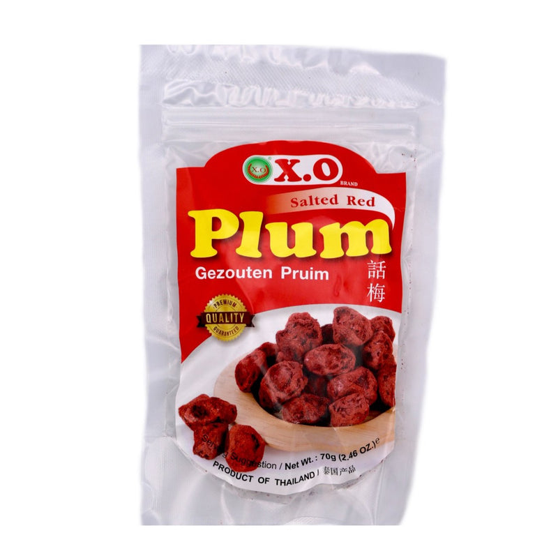 X.O Salted Red Plum 話梅 70g - Tuk Tuk Mart