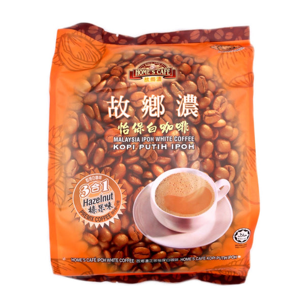 Home's Cafe 3in1 Malaysia Ipoh White Coffee Hazelnut Flavour 600g (15x40g) - Tuk Tuk Mart