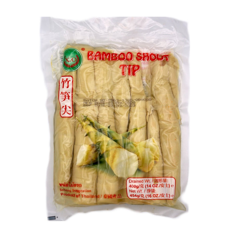 X.O Brand Bamboo Shoot Tip 竹筍尖 (Drained weight: 400g, Net weight: 454g) - Tuk Tuk Mart