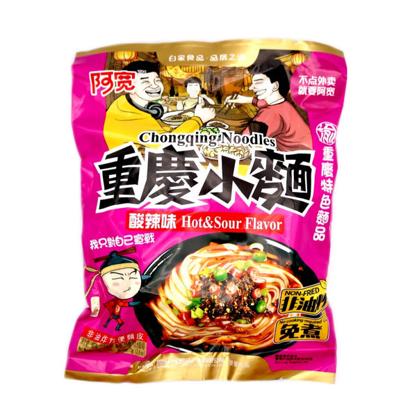Baijia Chongqing Noodles Hot & Sour Flavour 酸辣味重慶小面 110g - Tuk Tuk Mart