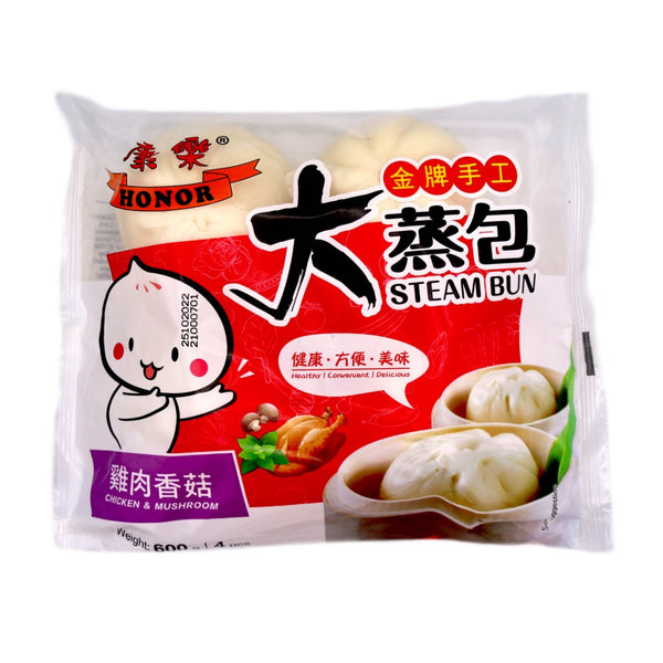 Honor Chicken & Chinese Mushroom Bun 康樂手工大蒸包一雞肉香菇 600g (Frozen) - Tuk Tuk Mart